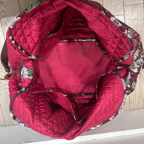 Vera Bradley Burgundy Floral Travel Bag - Picture 5 of 6